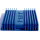 Park Brake Pedal Pad, Medium Blue.  Ribbed, authentic reproduction.  2-1/4" wide X 2-1/16" long.  Each