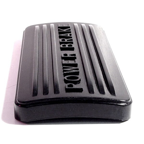 Power Brake Pedal Pad, Black.  Lettered "POWER BRAKE".  5" wide X 2-5/8" long.  Each