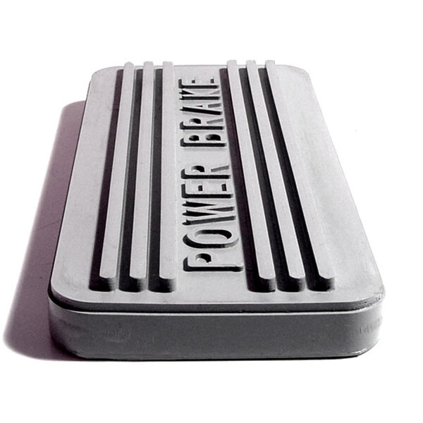 Power Brake Pedal Pad, Olive Green.  Lettered "POWER BRAKE".  5-1/2" wide X 2-5/8" long.  Each