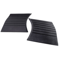 Gravel Shields.  Molded flat without metal backing...