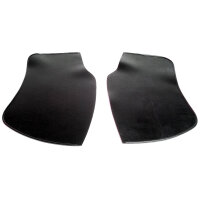 Gravel Shields.  Molded flat without metal backing...