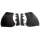 Gravel Shields and Narrow Body Section Gravel Shields.  Gravel Shields: 16" long X 8-1/2" wide at top and 6-1/2" wide at bottom.  Narrow Body Section: 14" long, with beaded edge extending 1" along top and bottom.  Complete 4-piece set