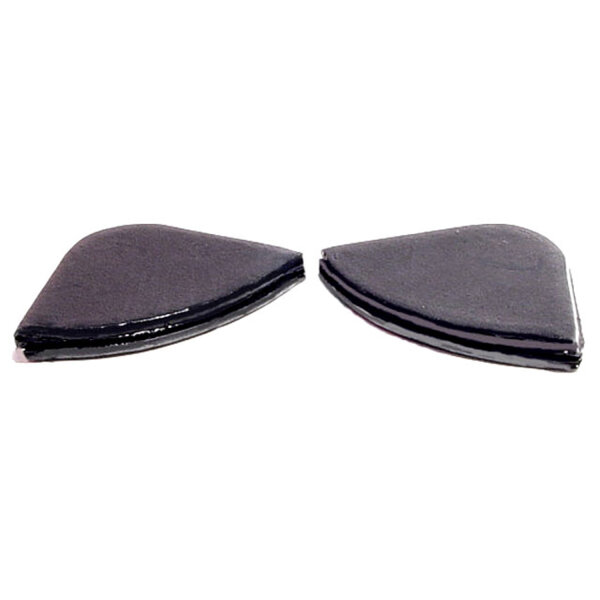 Hood Corners.  Fits flat corners.  80Â° angle, 1/4" to 3/8" corner radius.  1-3/8" wide.  Pair