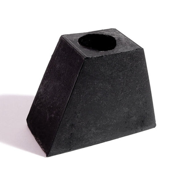 Hood Bumper.  1-13/16" long X 13/16" wide, with 1/4" bottom hole, 7/16" top hole.  Each