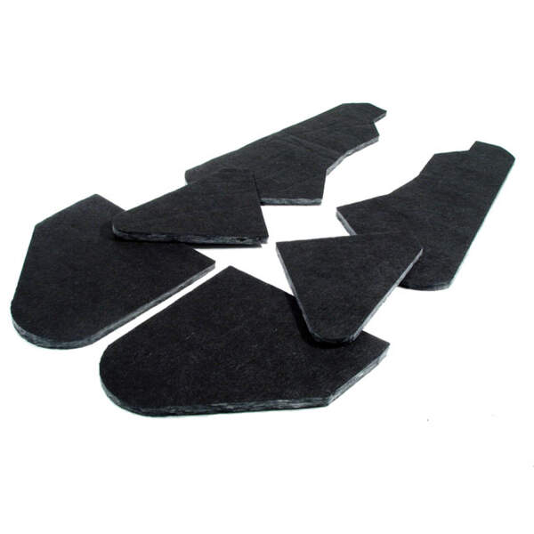 Hood Insulation.  Made of high-quality black fiberglass.  For models with cowl induction.  6-Piece Set