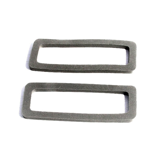 Back-up Light Lens Gaskets.  Made of gray sponge.  Pair