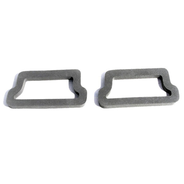 Back-up Light Lens Gaskets.  Made of gray sponge.  Pair
