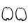 Tail-light Lens Gaskets. For convertibles.  Made of black sponge.  3-3/4" X 7-5/16".  Pair