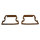 Back-up Light Lens Gaskets.  For convertibles.  Made of cork and rubber compound.  2-3/4" X 4-1/4" X 2-3/4".  Pair
