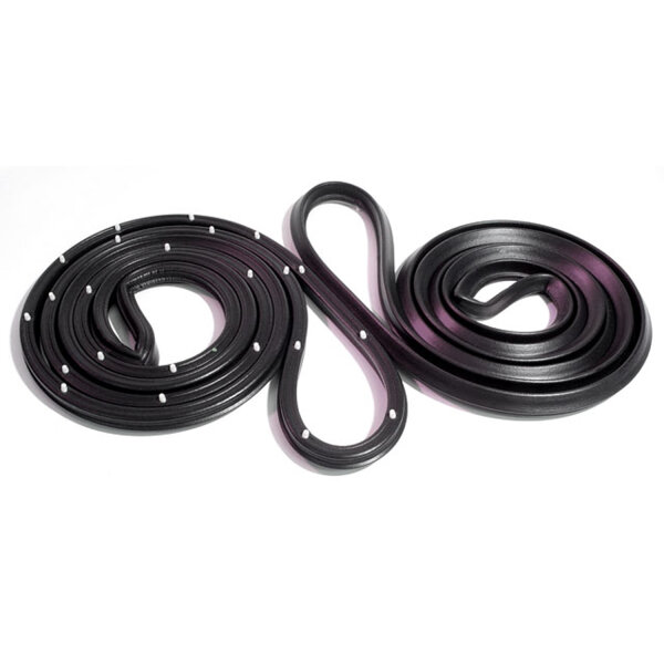 Molded Door Seals with Clips.  For 2-door coupe and wagon (does not fit Monza).  Replaces OEM #9883771/2.  147-1/2" long.  Pair R&L