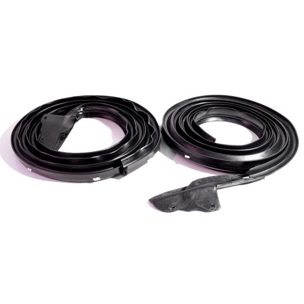 Molded Door Seals with Steel Core and White Clips.  For 2-door hardtop.  Replaces OEM #2860400/1.  Pair R&L