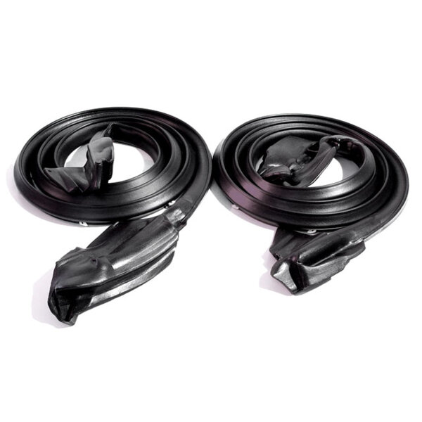 Molded Door Seals with Clips and Molded Ends.  For 2-Door Hardtop/Coupe.  Pair R&L