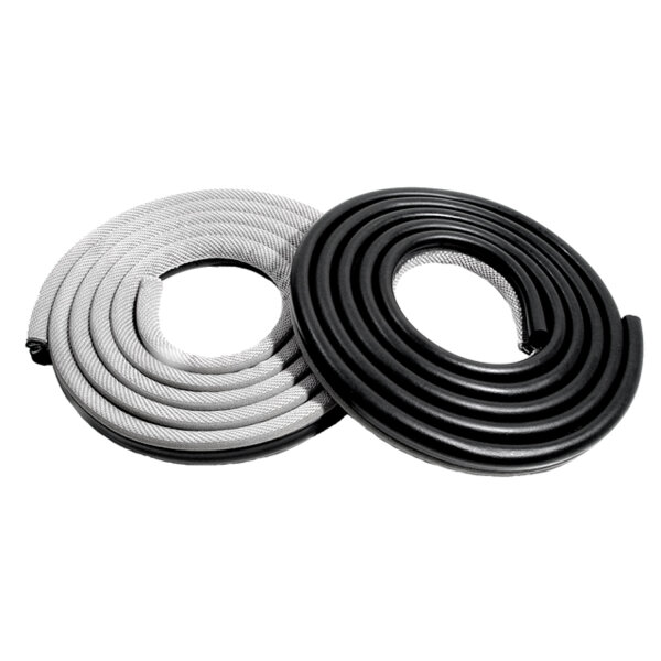 Rear Door Seals for 4-Door Sedan. Grey. 21 Feet total per pair, 10.5 feet per side. Pair