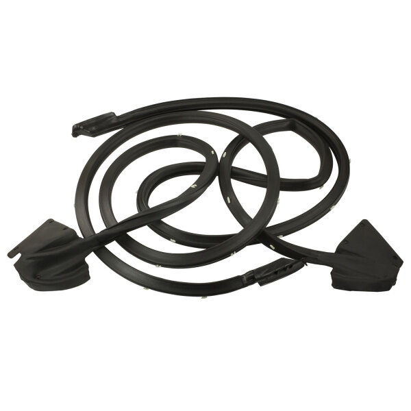 Door seals. Fits 75-79 Mopar B-body 2-door hardtop and coupe. Made of soft yet durable closed-cell EPDM sponge rubber specially formulated to protect against the elements. Features sturdy nylon mounting pins properly spaced for an exact fit replacement