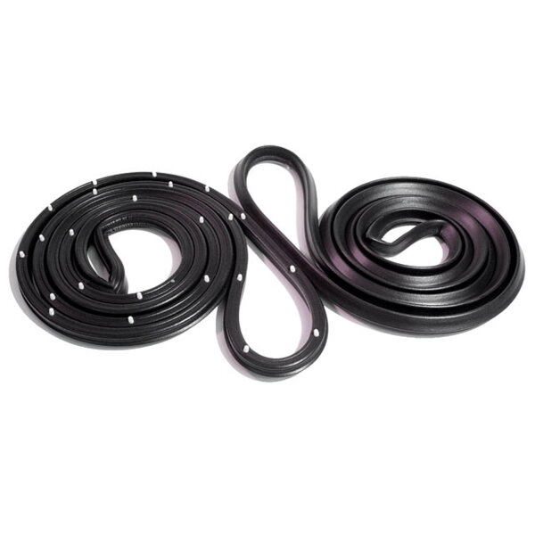 Molded Door Seals with Clips.  For 2-Door Station Wagon, and some 2-Door Sedan/Sedan Delivery Models.  165" long each. Pair R&L