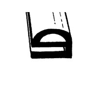 Rear Window Louver Seal.  Sold by the foot