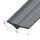 Door bottom seal. Dense rubber extrusion. 1-1/2 in. L x 5/32 in. thk. with 5/32 in. lip. Per foot.