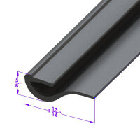 Door Bottom Seal, for 4-Door Sedans.  Sold by the foot