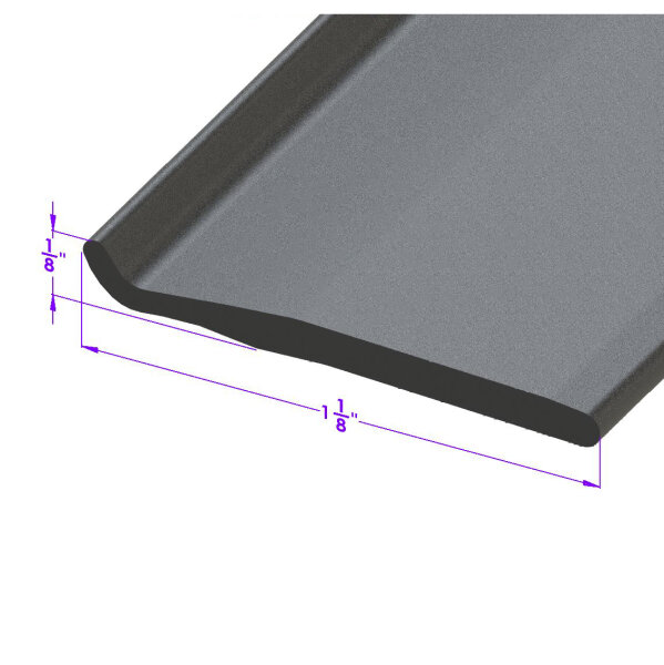 Side Roof-Rail Seal, window flipper to roof.  Holes must be installed by user. Takes two 42" pieces per car. Sold by the foot