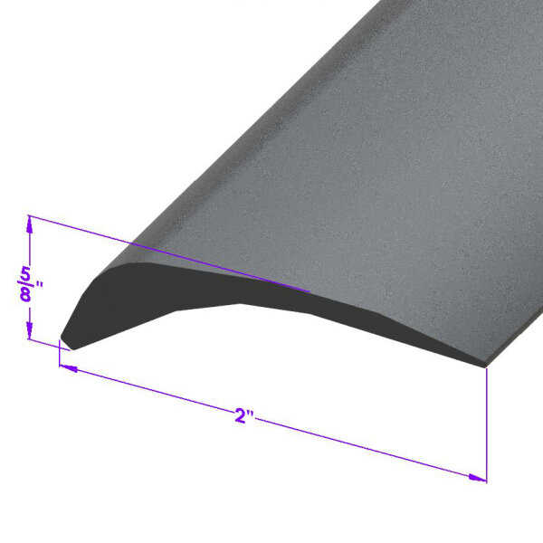 Bumper to Body Seal, Splash and Gravel Guard.  2-1/8" wide.  Sold by the foot