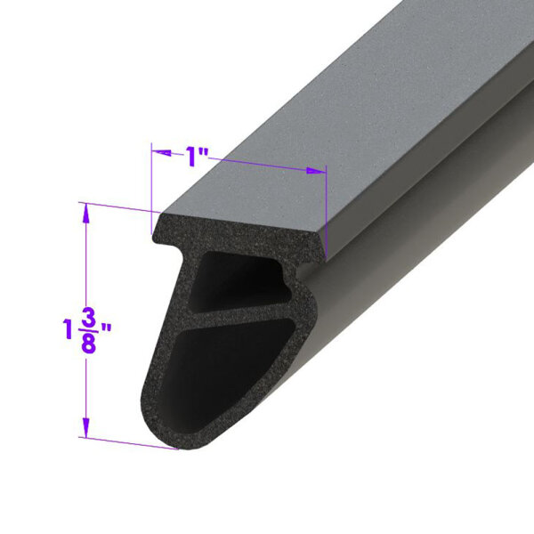 Roof Rail Seal.  Sold by the foot