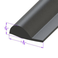 Rear Center Hardtop Seal.  Sold by the foot