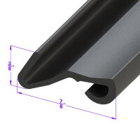 Fender Skirt Seal.  Sold by the foot
