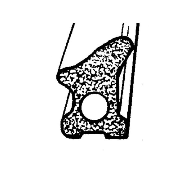 Door Side Seal, Without Clips (64-65 some models)  For seal with clips, see C/LP 40-C.  Sold by the foot