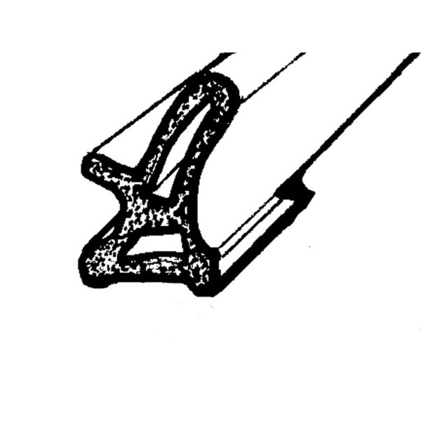 Door Side Seal, Without Clips (for seal with clips, see C/LP 40-F).  Sold by the foot