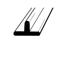 Side window seal. Dense rubber. No metal core. 1 in. W x...