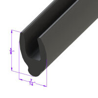 Side Door Window Seal.  Female strip ( for male strip,...