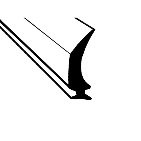 Swing-Out Windshield Seal.  1" High.  Sold by the foot