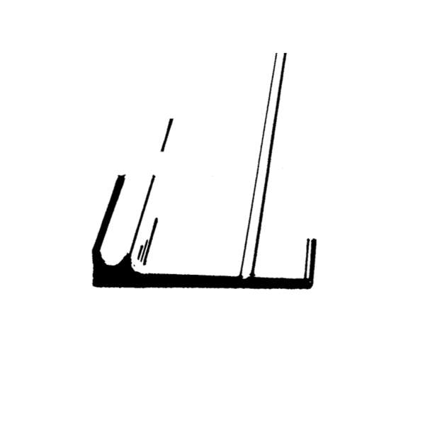 Swing-Out Windshield Seal.  This part is marked for trimming to accommodate 1" or 1-1/2" widths.  Sold by the foot