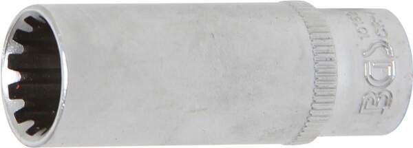 Steckschlüssel-Einsatz Gear Lock, tief | Antrieb Innenvierkant 6,3 mm (1/4") | SW 12 mm