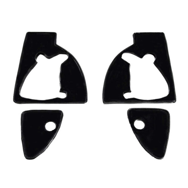 Door Handle Beaded Mounting Pad Set.  3-1/8" wide X 1-5/8" long.  Set R&L