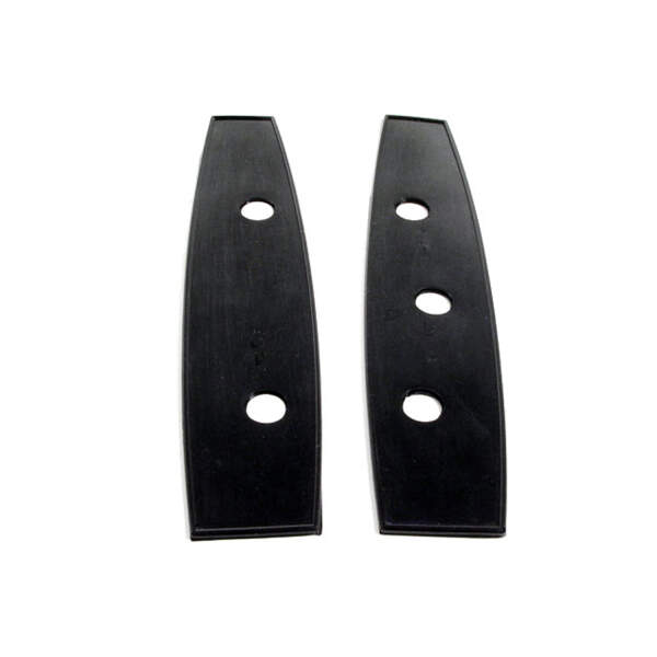 Mirror Mounting Pads.  Left side + remote (3-holes).  6-9/16" long X 1-7/16" wide.  Pair L&R