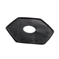 Bumper Emblem Pad.  3-5/8" wide X 4" long.  Each