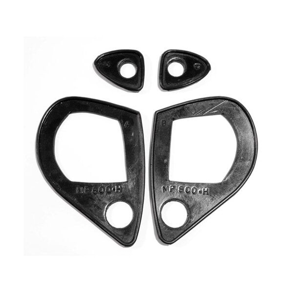 Door Handle Pads.  Replaces OEM #C34Z6222428A-9A.  2-5/8" long & 1" long.  Set R&L
