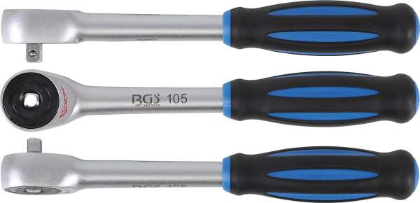 Umschaltknarre mit Drehgriff | Abtrieb Außenvierkant 6,3 mm (1/4")