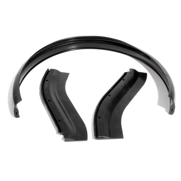 Radiator Seal, for top of radiator.  Snaps into sheet metal shrouds.  This 3-piece kit includes perfect molded ends and center section.  Middle section is 27-1/2" long.