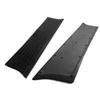 Running board covers. With steel backer and bend-over...
