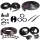 Master Kit. 2-door hardtop with steel inner fenders. Includes door seals (LM 12-A), roof-rail seals (RR 5003), trunk seal (TK 46-16), door lock pillar seals (ALP 5002), (3) lock cylinder pads (UM 1600-100), rear roll-up seals (VS 3-M), door handle pads (M