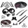 Master Kit. Convertible with plastic inner fenders and without cowl induction. Includes door seals (LM 12-A), roof-rail seals (RR 1610), trunk seal (TK 46-16), door lock pillar seals (ALP 5002), (3) lock cylinder pads (UM 1600-100), rear roll-up seals (VS
