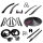 Master Kit. Convertible with steel inner fenders and with cowl induction. Includes door seals (LM 12-A), roof-rail seals (RR 1610), trunk seal (TK 46-16), door lock pillar seals (ALP 5002), (3) lock cylinder pads (UM 1600-100), rear roll-up seals (VS 3-M)