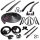 Master Kit. Convertible with plastic inner fenders and with cowl induction. Includes door seals (LM 12-A), roof-rail seals (RR 1610), trunk seal (TK 46-16), door lock pillar seals (ALP 5002), (3) lock cylinder pads (UM 1600-100), rear roll-up seals (VS 3-