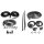 Master Kit. 2-door hardtop. Includes door seals  (LM 12-A), roof-rail seals (RR 5003), trunk seal (TK 46-16), door lock pillar seals (ALP 5002), (3) lock cylinder pads (UM 1600-100), rear roll-up seals (VS 3-M) and hood-to-cowl seal (CS 5).