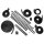 Master kit. 2-door hardtop.  Molded door seals (LM 12-C), roof-rail seals (RR 5000), trunk seal (TK 46-16), door-lock pillar seals (ALP 5001), door/trunk lock cylinder pads (UM 1600-100), rear roll-up seals (VS 3-I).