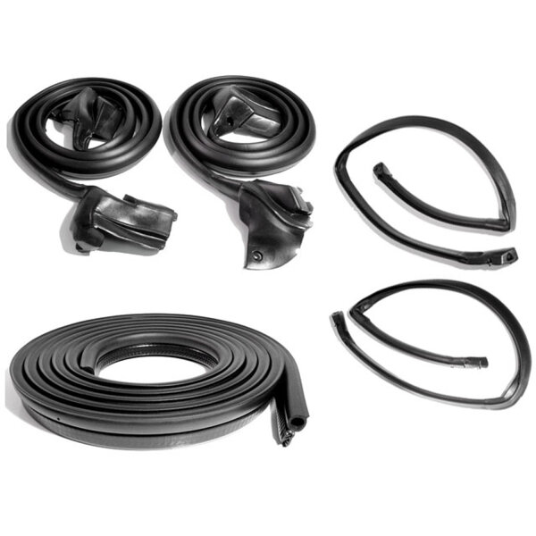 Basic kit. 82-92 Camaro and Firebird 2-door coupe. Door (LM 22-C), roof-rail (RR 7003) and trunk (TK 46-F) seals. 5-piece set.