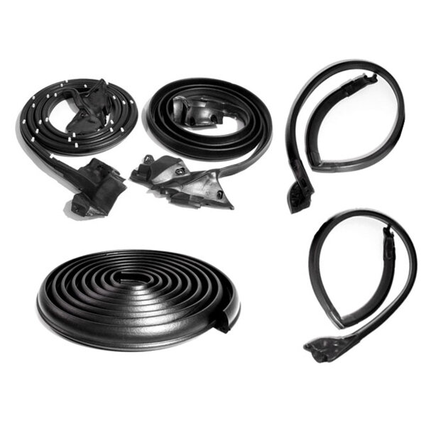 Basic Kit. 73-76 GM A-body Colonade 2-door hardtop coupe (body style 37 only). Doors (LM 12-Y), roof-rails (RR 5019), and trunk (TK 46-E/16) seals. 5-piece kit.