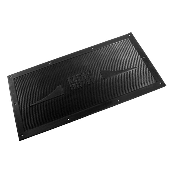 Heel Pad.  Initials "MPW".  Made of high quality black rubber.  8" X 15-1/2".  Each